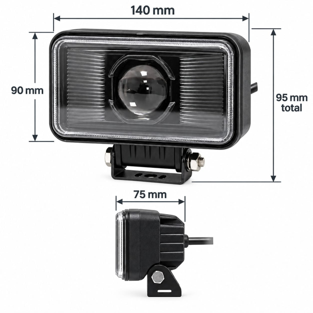 Proiector Bi-LED cu lupă, fază scurtă/lungă, 35W [7]