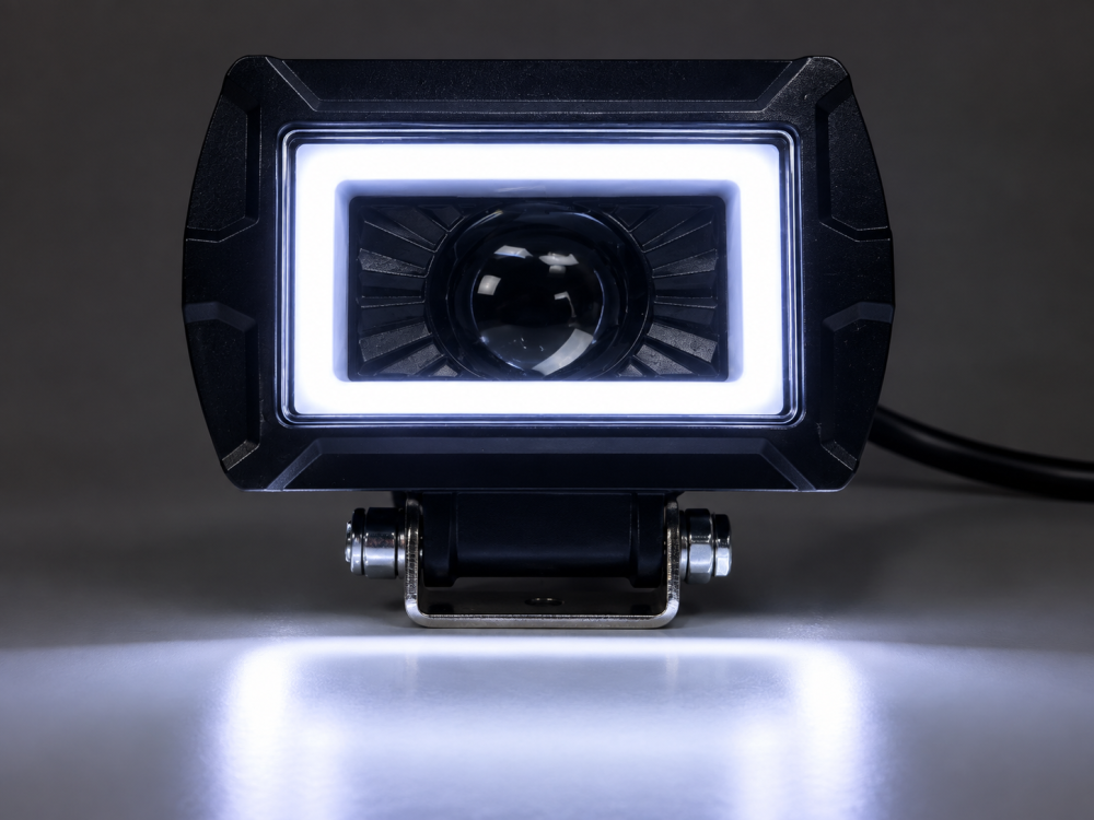 Proiector LED 20W 12-80V, Lupă 3 Culori, Angel Eyes 6500K [5]