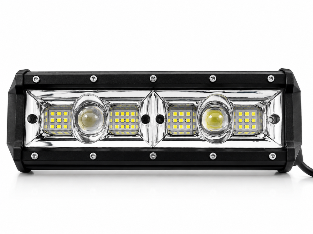 Proiector LED Auto Offroad Dublu 96W, 12V-80V, Spot cu Lupă, IP67 [4]