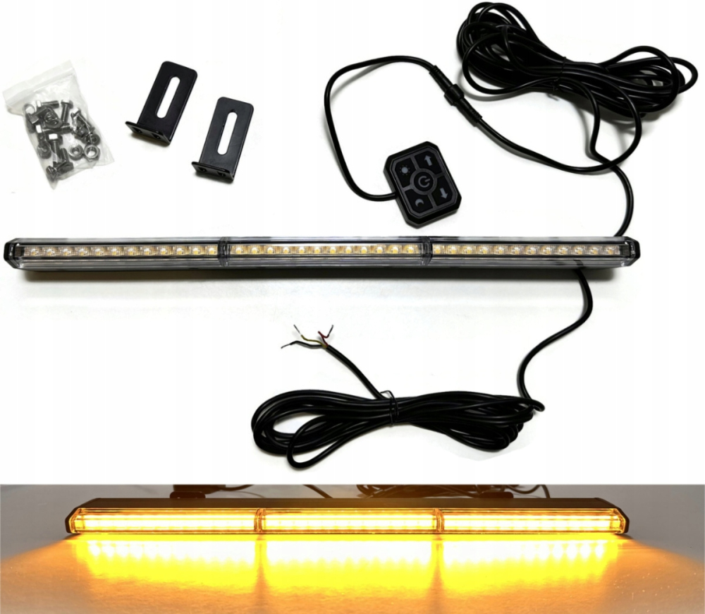 Bară Girofar LED 47cm 3 Celule 12V 24V cu Telecomandă [2]