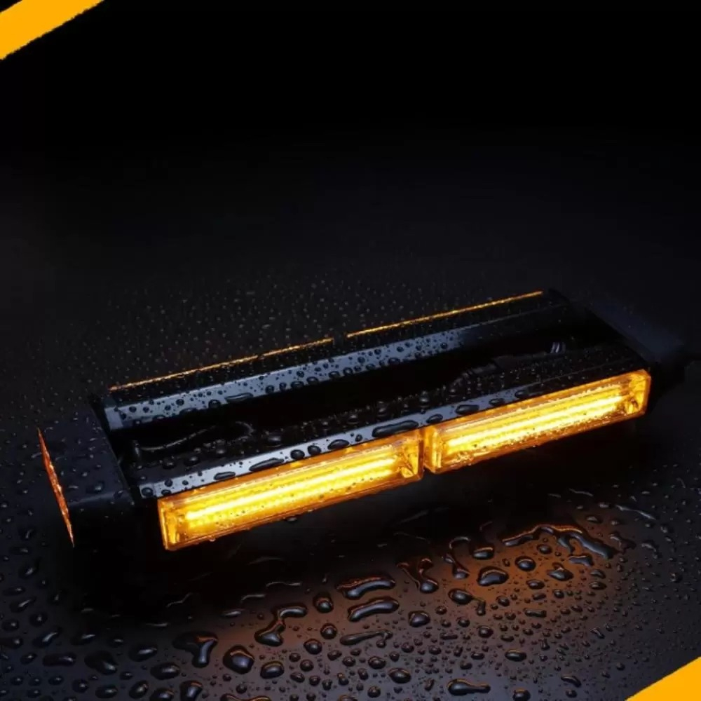 Rampa girofar auto 37 cm,12-24V,LED,cu magnet,culoare portocalie [2]