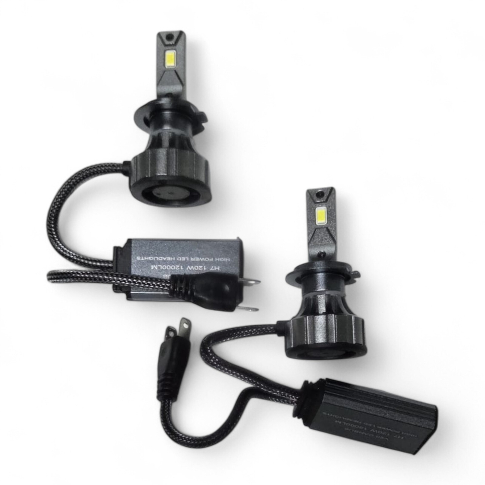 Set 2 Becuri LED H7 Canbus 120W – 12000 LM, 6000K Alb Rece, V20 [2]