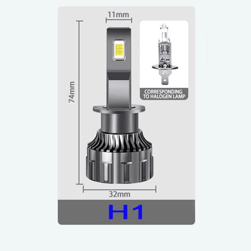 Set 2 Becuri LED H1 Canbus 120W – 12000 LM, 6000K Alb Rece, V20 [7]