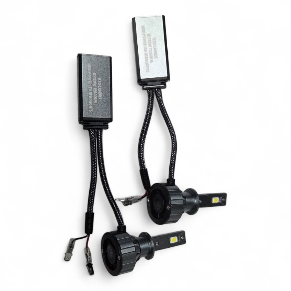 Set 2 Becuri LED H1 Canbus 120W – 12000 LM, 6000K Alb Rece, V20 [6]