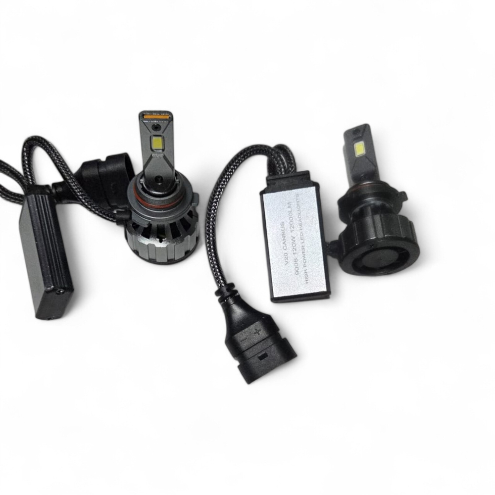 Set 2 Becuri LED HB3 Canbus 120W – 12000 LM, 6000K Alb Rece, V20 [1]