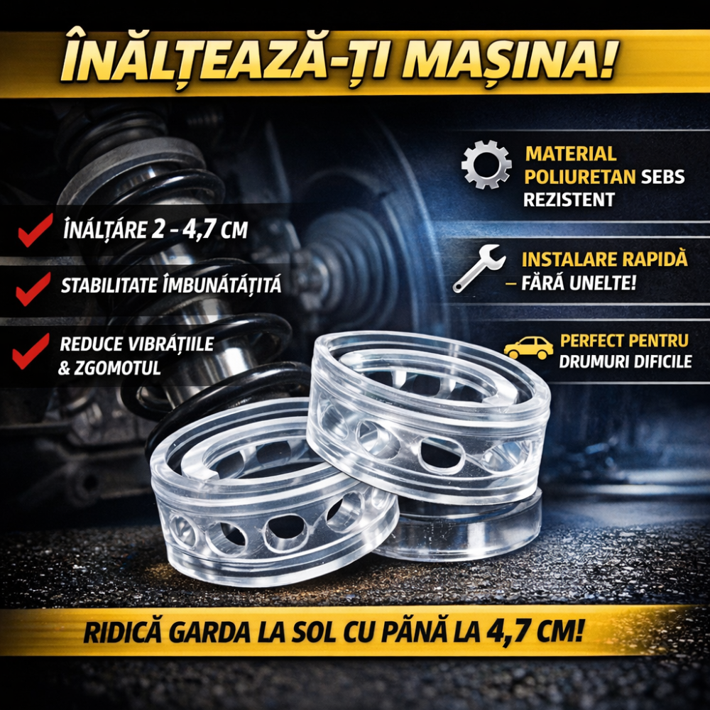 Set 2 Înălțătoare Suspensie Auto Poliuretan Transparent [2]