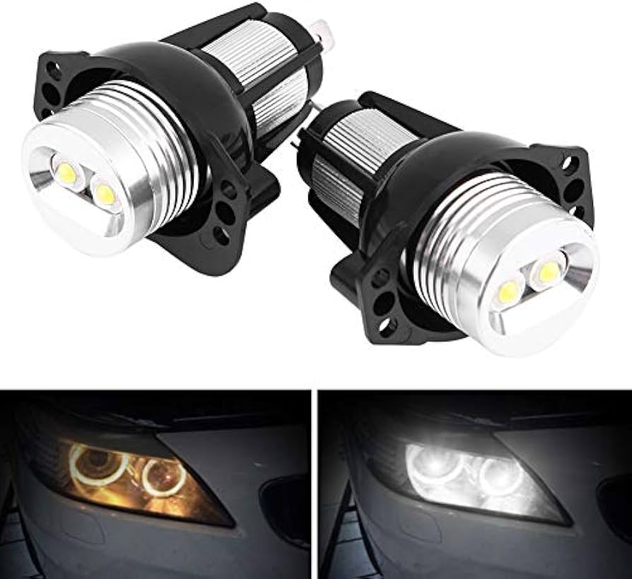 Set 2 LED Marker Angel Eyes BMW E90 Seria 3, 6W, Alb Puternic, Fără Eroare [5]