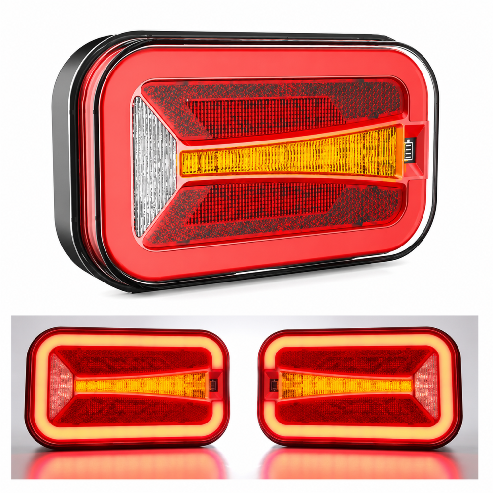 Set 2 Stopuri LED Remorcă Semnalizare Dinamică 12V/24v [6]