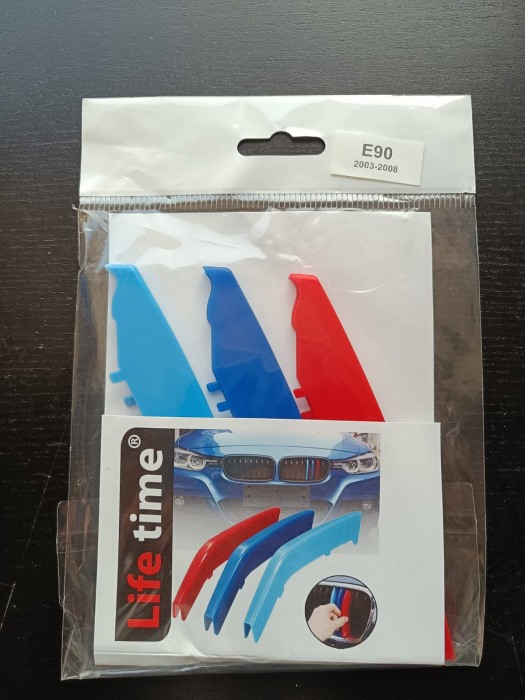 Set emblema ornament plastic grila BMW E90 2003-2008 [4]