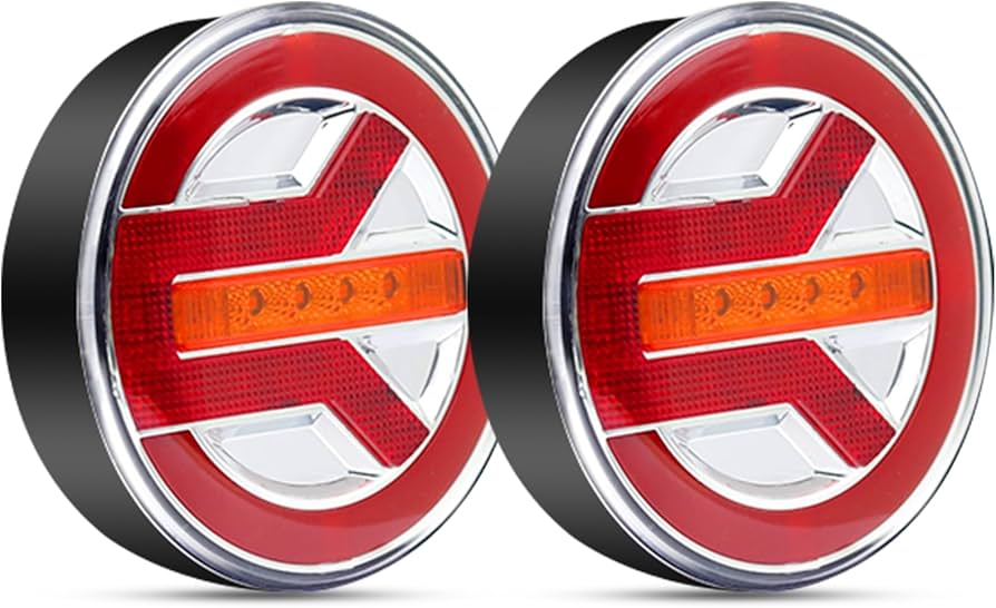 Stop LED Rotund 140mm 12V 24V Semnalizare Dinamică pentru Remorcă și Camion [5]