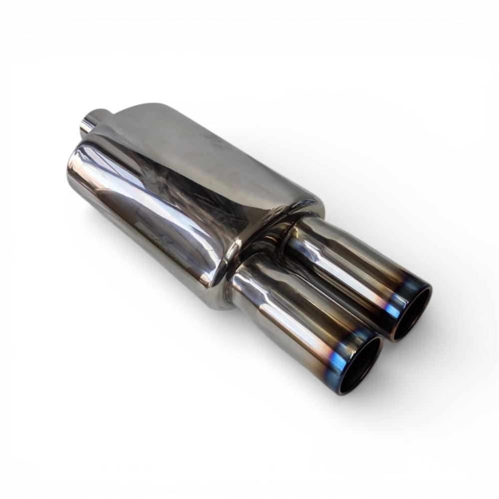 Toba sport cu 2 iesiri din inox rotunde arse [7]