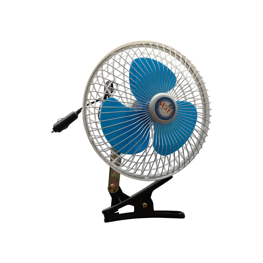 Ventilator Auto Oscilant 12V cu Mufă Brichetă, Grilaj Metalic și Buton ON/OFF – Răcire Rapidă pentru Mașină [3]