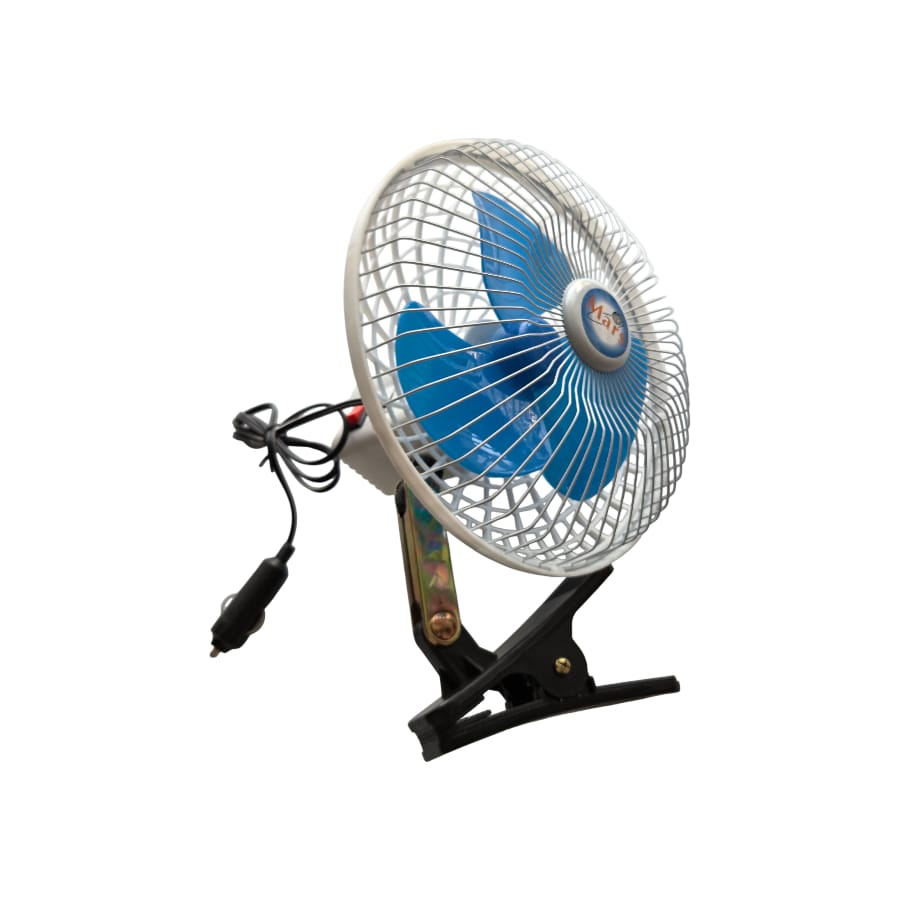 Ventilator Auto Oscilant 12V cu Mufă Brichetă, Grilaj Metalic și Buton ON/OFF – Răcire Rapidă pentru Mașină [2]