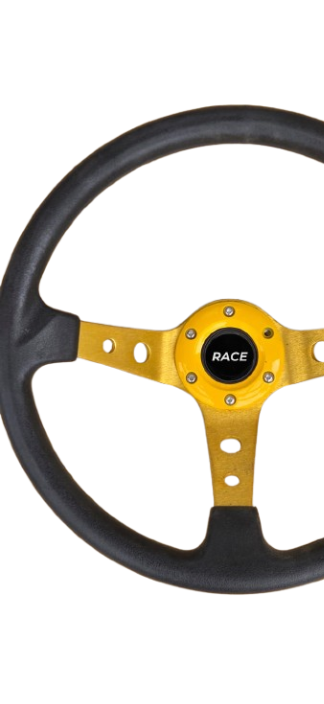 Volan sport auriu metalic, universal, 33 cm [2]