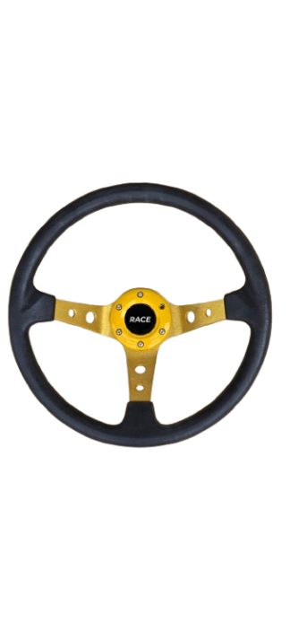 Volan sport auriu metalic, universal, 33 cm [1]