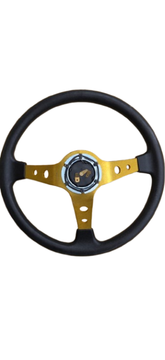 Volan sport auriu metalic, universal, 33 cm [3]