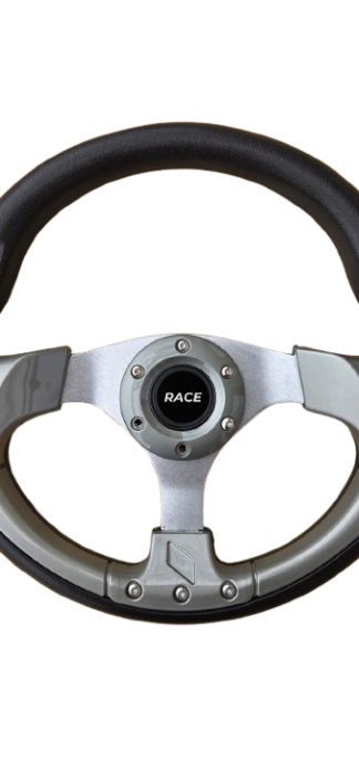 Volan sport gri metalic, universal, 33 cm [2]