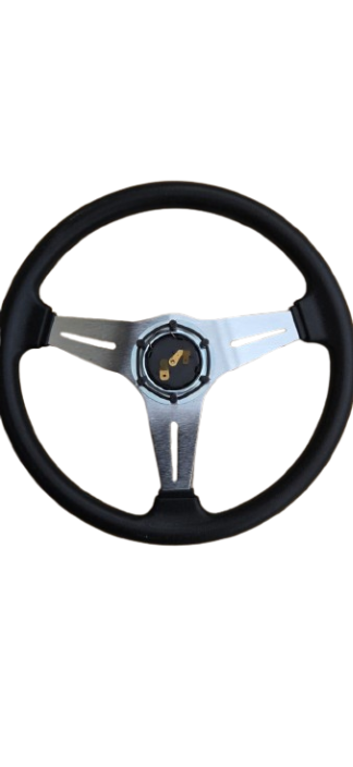 Volan sport gri metalic, universal, 33 cm [3]