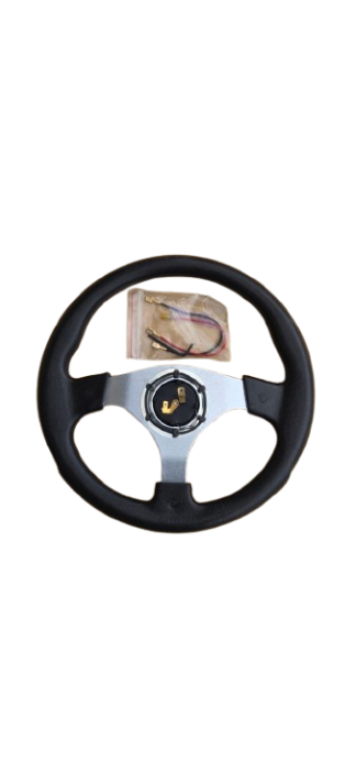 Volan sport gri metalic, universal, 33 cm [4]