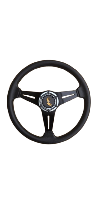 Volan sport negru metalic, universal, 33 cm [4]