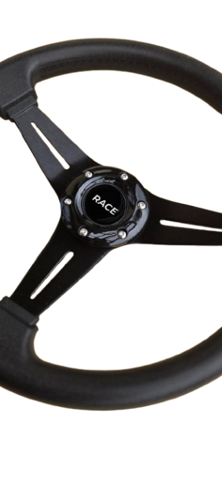 Volan sport negru metalic, universal, 33 cm [3]