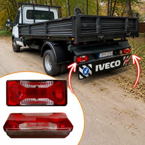 Accesorii remorca - Set Stopuri Iveco Daily 2006-2014 cu Becuri și Mufe Incluse