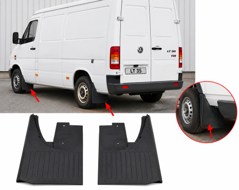 Accesorii exterior - Apărători Noroi VW LT 1996-2006 Flexibile Față Spate Set
