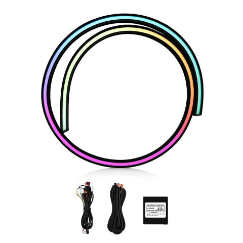 Bandă LED Auto RGB 150 cm aplicare intre parbriz si bord– Control Smart prin Aplicație, Efecte Dinamice [1]
