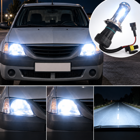 Bec Xenon H4 Bi-Xenon 35W, 6000K, 12V, fază scurtă/lungă [2]
