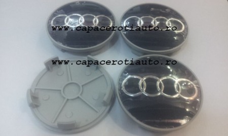 Capace janta Audi negre cu cerculet cromat [3]