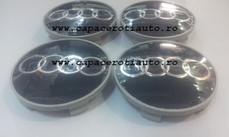 Capace janta Audi negre cu cerculet cromat [2]