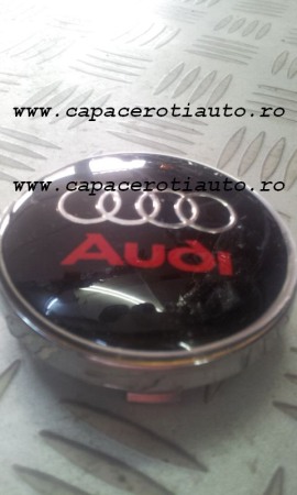 Capace janta Audi negre cu scris rosu siliconate [0]