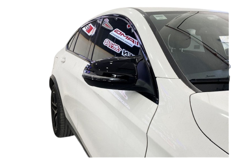 Capace oglinzi Batman style Mercedes Seria C W205-C205 2015-2019 negru lucios [2]
