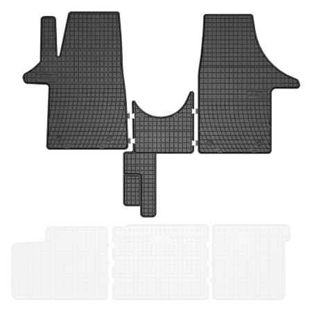 Covorase auto - Covorase cauciuc Volkswagen Transporter T5 2003 - 2015