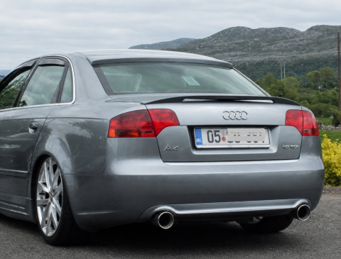 Eleroane - Eleron Lunetă Audi A4 B7 (2004–2008) – Fibra, Pregătit Vopsire, Look Sport