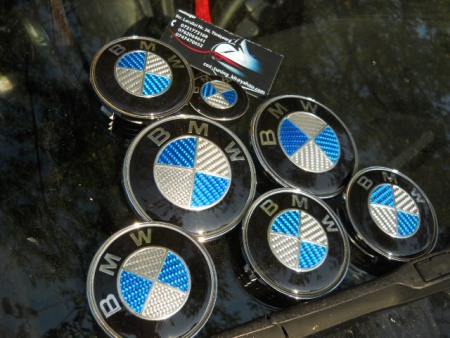 EMBLEMA BMW CARBON 3D REAL ALBASTRE [3]