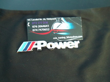 Embleme BMW - Emblema de metal cu M-Power