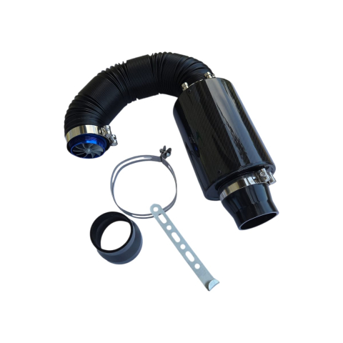 Filtru de aer sport cu ventilator turbina, carcasă carbon 4D, tub flexibil [6]