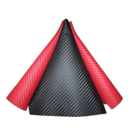 Folie de carbon - Folie carbon 3d de culoare rosie cu riduri