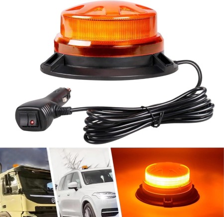 Girofare auto - Girofar LED 9 functi cu prindere magnet 12/24v 360grade