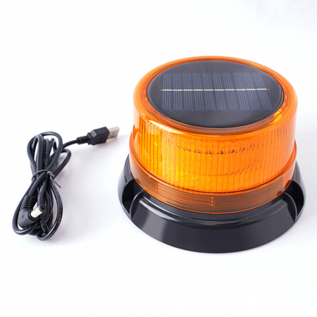 Girofar Led stroboscopic solar cu talpa magnetica [3]
