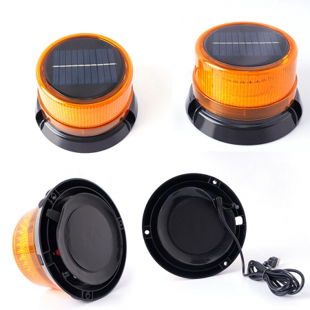 Accesorii remorca - Girofar Led stroboscopic solar cu talpa magnetica