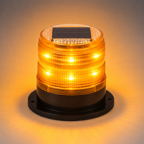 Girofar Led stroboscopic solar cu talpa magnetica [2]