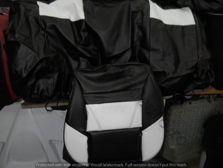 Husa scaune imitatie de piele negru cu alb [1]