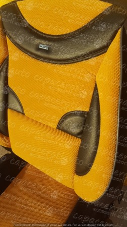 Huse scaune auto din material galben [1]
