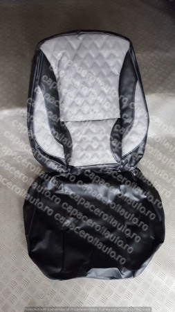 Huse scaune imitatie de piele gri+negru mem special [0]