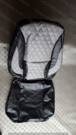 Huse scaune imitatie de piele gri+negru mem special [1]