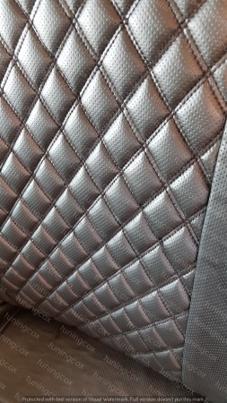 Huse scaune imitatie de piele perforata neagra [2]