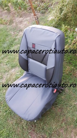 Huse scaune imitatie piele gri cu negru [0]