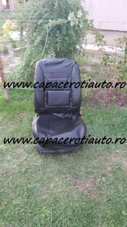 Huse Scaune Auto - Huse scaune imitatie piele negru complet